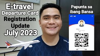 ETRAVEL DEPARTURE CARD REGISTRATION STEP BY STEP GUIDE UPDATE JULY 2023  TRAVEL ABROAD [upl. by Alyekahs89]