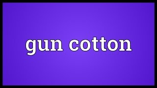 Gun cotton Meaning [upl. by Louth]