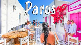 Paros Greece Naousa walking tour 4k Greece 2024 [upl. by Ley]