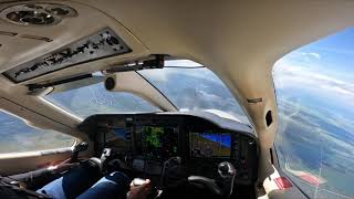 Flying the TBM 900 into Stormy Calgary Alberta Canada [upl. by Mcintosh701]