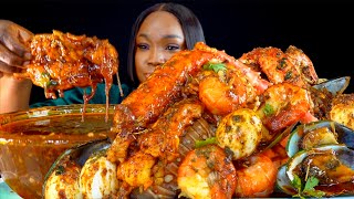 KING CRAB SEAFOOD BOIL MUKBANG  DESHELLED  SEAFOOD BOIL MUKBANG  Seafood  Mukbang [upl. by Etterb]