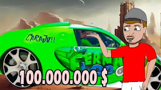 MRBEAST COMPRA EL AUTO MAS CARO DEL MUNDO  FERNANFLOO ANIMADO [upl. by Aneris]