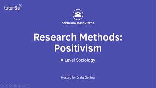 Research Methods Positivism Sociology Theory amp Methods [upl. by Merl]