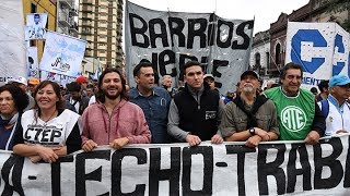 Movimientos sociales marchan de Liniers a Plaza de Mayo [upl. by Euridice]