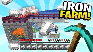 BUILDING IRON FARM IN MINECRAFT SURVIVAL [upl. by Imit]