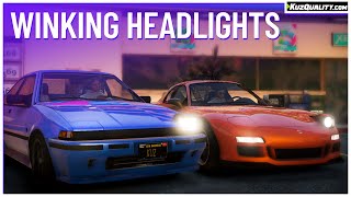 Free FiveM Script  Winking Headlights Standalone  KuzQuality [upl. by Ardnossac]