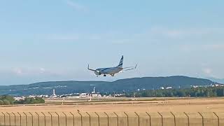 EL AL B737800 Landing in Zürich Kloten [upl. by Esinyt]