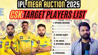 IPL 2025  CSK Target Players  CSK Mega Auction STRATEGY csk msdhoni ipl [upl. by Eryn]