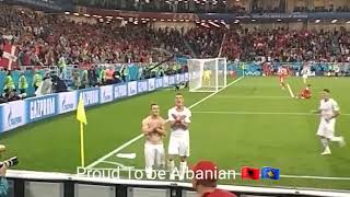 Granit Xhaka  Xherdan Shaqiri Celebration Goal Again Serbia [upl. by Ameehsat]