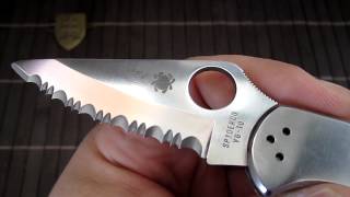 Spyderco Delica 4 Stainless Steel SS [upl. by Xonk]