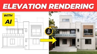 How to Render Architectural Elevation in 02 Minutes [upl. by Utas]