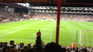 Bristol Rovers equalise against Bristol City amp Celebrations 040913 [upl. by Ylil186]