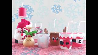 Vasos decorados de navidad DIY [upl. by Annawat]