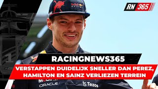 Verstappen duidelijk sneller dan Perez Hamilton en Sainz verliezen terrein op teamgenoten  RN365 [upl. by Oiceladni]