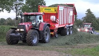 Gras hakselen en inkuilen met loonbedrijf de Hoop 2016 [upl. by Amal594]