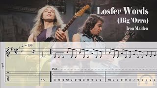 Losfer Words Big ’Orra  Iron Maiden  Guitar Tab [upl. by Vizzone]