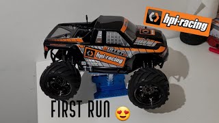 FIRST RUN HPI BULLET MT 30 RC NITRO CAR 😀 [upl. by Aridni]