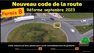 TEST Nouveau examen code de la route Nouvelles questions conformes à la réforme sept 2023 GRATUIT [upl. by Alys]