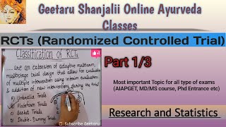 RCTs  Randomized Controlled Trial  Different type of Trail  Research  Geetaru Shanjalii Part 13 [upl. by Boser203]