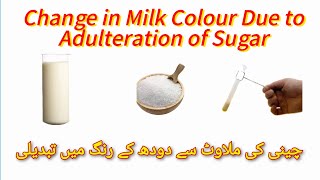 Sugar Adulteration Test Milk Color Change Taste Change Quality Change Reagents Equipments Way [upl. by Morley]