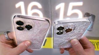 iPhone 16 Pro Max vs 15 Pro Max DROP Test 50 Tougher Glass [upl. by Cousin]