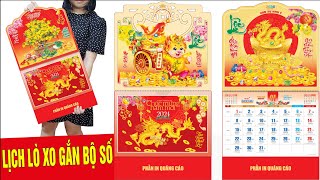 Lịch Lò Xo Giữa Gắn Bộ Số  in Lịch Tết 2024  in ấn Hải Châu [upl. by Margarette]