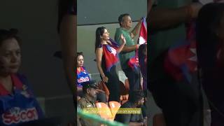 Barsha Siwakoti dancing after Sompal hit six against india nepalvsindia [upl. by Cassie787]