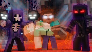 The Ultimate quotHEROBRINE LIFEquot Part 1  Minecraft Animation [upl. by Naujal]