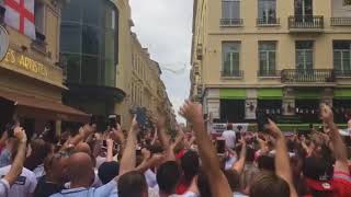 World cup 2018 England fans singing Vardys on fire on [upl. by Vanderhoek479]