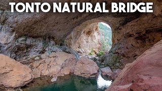 Tonto Natural Bridge State Park  Hike To Waterfall [upl. by Amsa626]