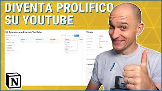 Creare video rapidamente con il piano editoriale per Youtube in Notion [upl. by Niemad788]