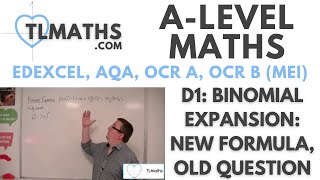 ALevel Maths D130 Binomial Expansion New Formula Old Question [upl. by Joub]