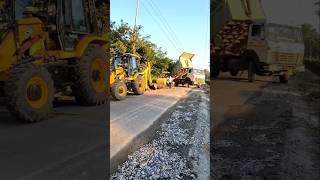 JCB mini Roller amp Dumper working on Road 💯🫡 jcb dumper tractor [upl. by Hoj917]