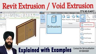 How to use Extrusion and Void Extrusion in Revit  Explained Tutorial with Examples [upl. by Nylecsoj]