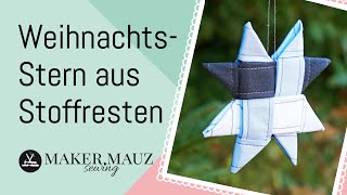 Weihnachtsdeko Faltsterne  Fröbelsterne nähen [upl. by Louanna]