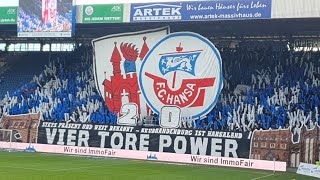 FC Hansa Rostock vs SPVGG Unterhaching 08022020hymne und choreo [upl. by Sloan]