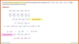 Sample Assessment 1 MAT133 Q4b circle [upl. by Hnid]