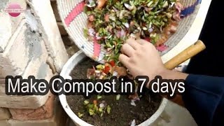 How to make compost in 7 days  how to make compost from kitchen waste [upl. by Slein]