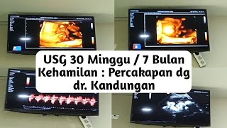 USG 30 Minggu  7 Bulan Kehamilan [upl. by Acile835]