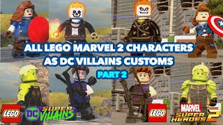 ALL LEGO Marvel 2 Custom Characters in DC Supervillains PART 2 [upl. by Asirac]