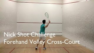 Squash  Forehand Volley CrossCourt Nick [upl. by Leimaj]