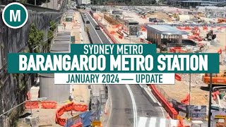 Barangaroo Station Sydney Metro — January 2024 [upl. by Alurd]