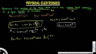 Solid State Electronic Devices Problems on Fermi level Concept  Physical Electornics 2 [upl. by Oilime646]