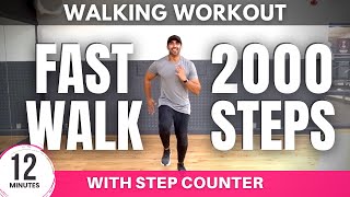 12 Minute Fast Walk  Speed Walking Workout  Daily Workout at home [upl. by Sauls]