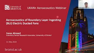 Aeroacoustics Webinar Aeroacoustics of Boundary Layer Ingesting BLI Electric Ducted Fans [upl. by Lyndell]