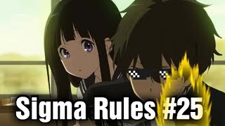 Sigma Rule But Its Anime 25  Sigma Rule Anime Edition  Sigma Male Memes [upl. by Holihs]