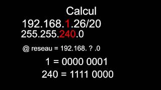 SNIR  1° Cour réseau IP MASQUE et SOUS RÉSEAU [upl. by Porty]