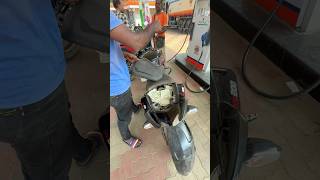 Petrol pump reaction😂😂🤣automobile rider love bike ns200 [upl. by Socem512]