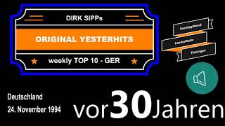 Original Yesterhits Top Ten Germany vor 30 Jahren [upl. by Mungo]