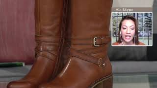 Pikolinos Leather Buckle Tall Shaft Boots on QVC [upl. by Aimahc]